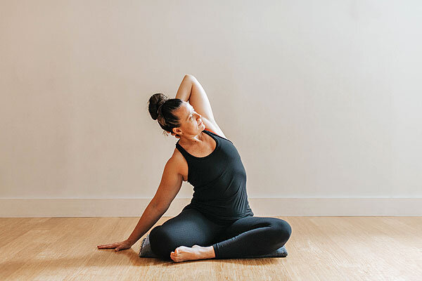 Yin Yoga pose in Brisbane yoga studio